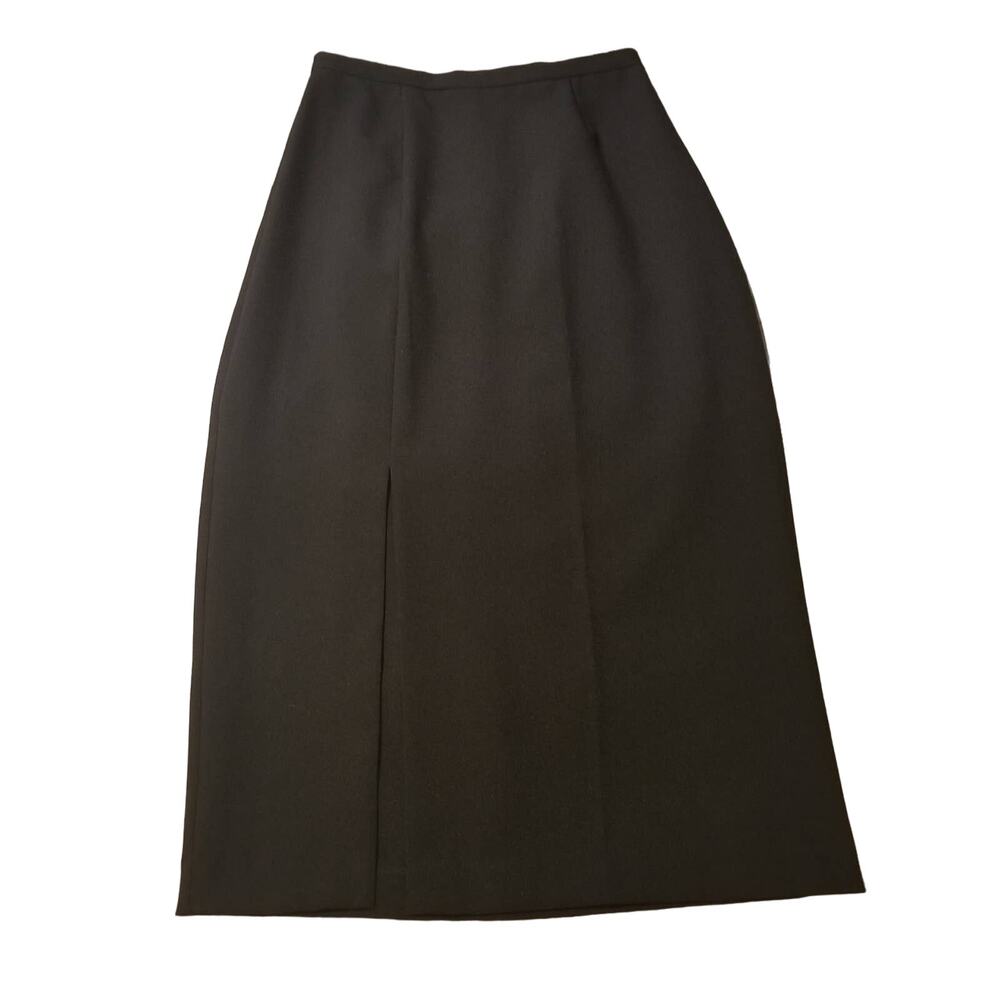 Vintage Long Skirt Size 12 Black Side Slit